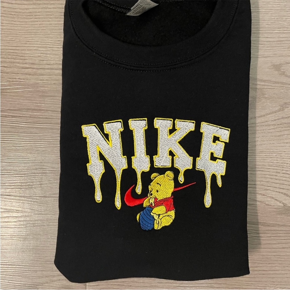 Youth Unisex Custom Pooh Black Sweatshirt
